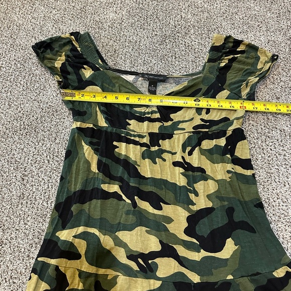 INC Size M Camouflage Camo Tunic Top Gold Ring R$59 - Picture 6 of 9
